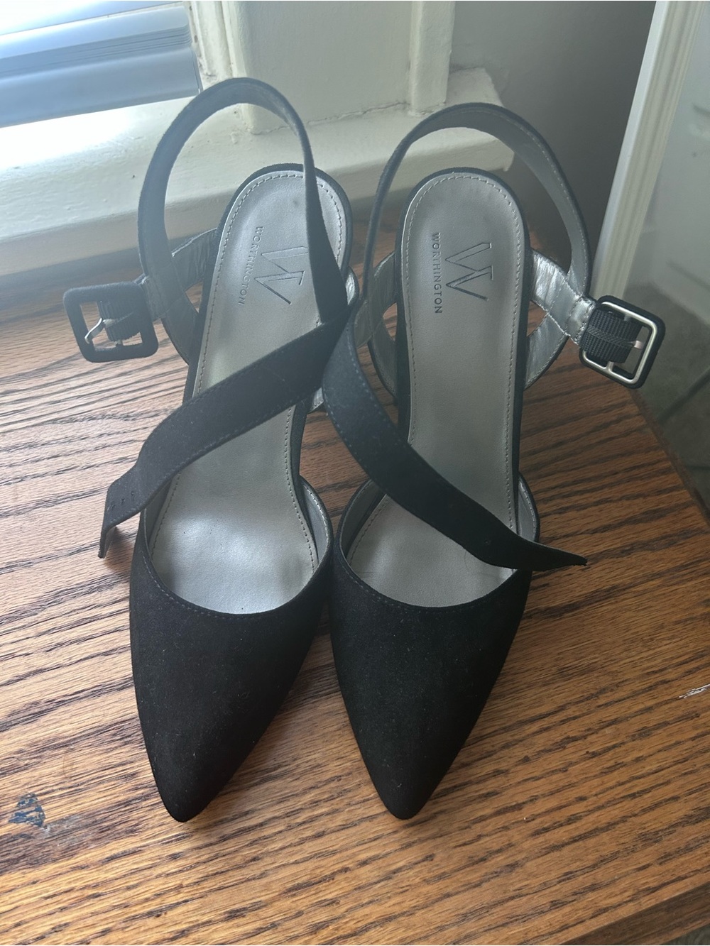 Worthington Black Pointed Toe Heels